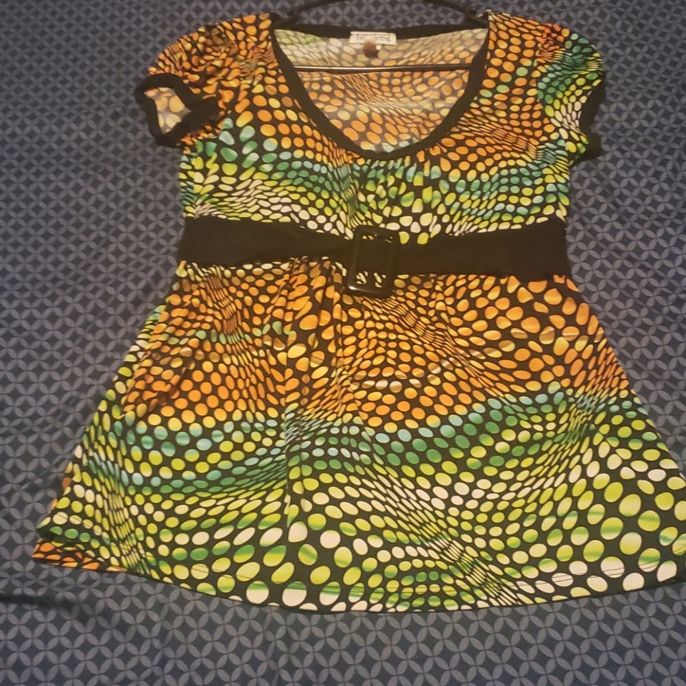 Geometrical designed colorful shirt